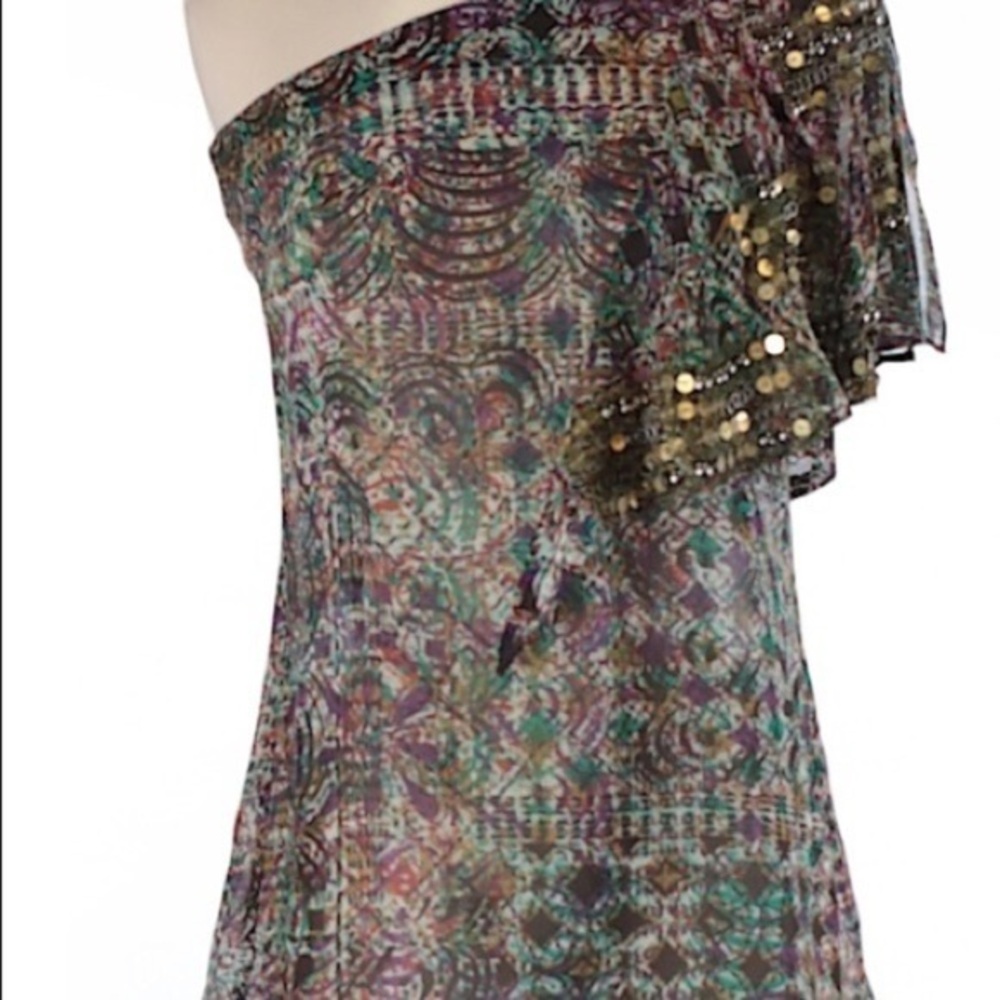Nanette Lepore Size 0Short Sleeve Silk Top